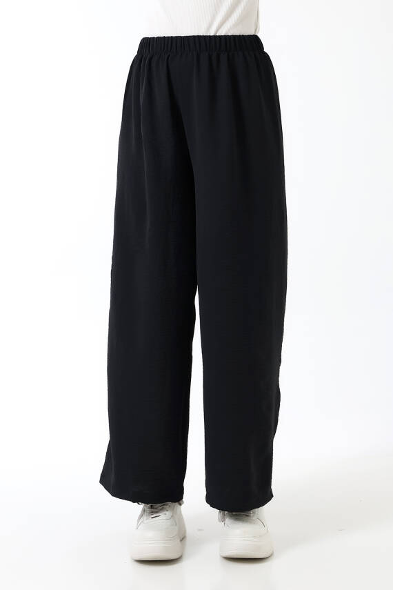 Beli Elastik Geniş Paça Pantolon - 3