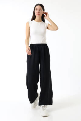 Beli Elastik Geniş Paça Pantolon - 2