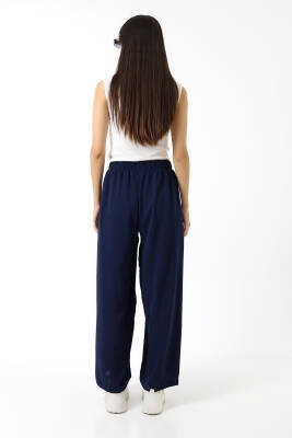 Beli Elastik Geniş Paça Pantolon - 8