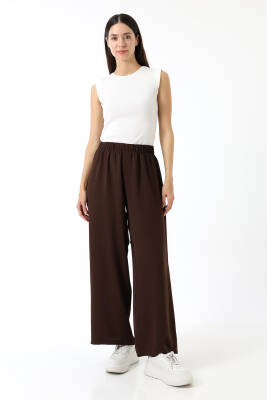 Beli Elastik Geniş Paça Pantolon - 13