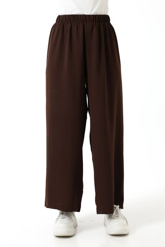 Beli Elastik Geniş Paça Pantolon - 11