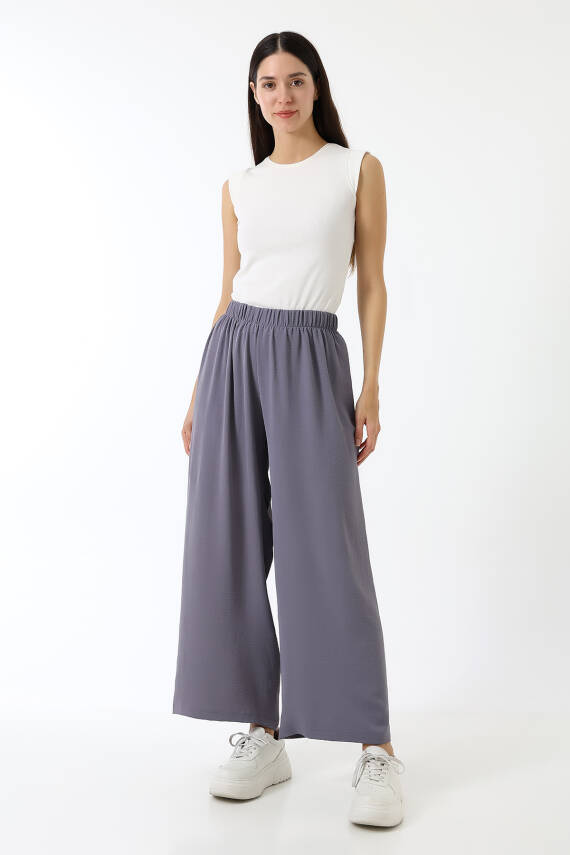 Beli Elastik Geniş Paça Pantolon - 18