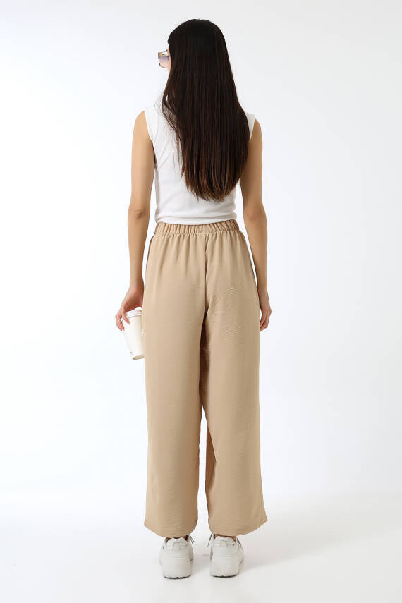 Beli Elastik Geniş Paça Pantolon - 23