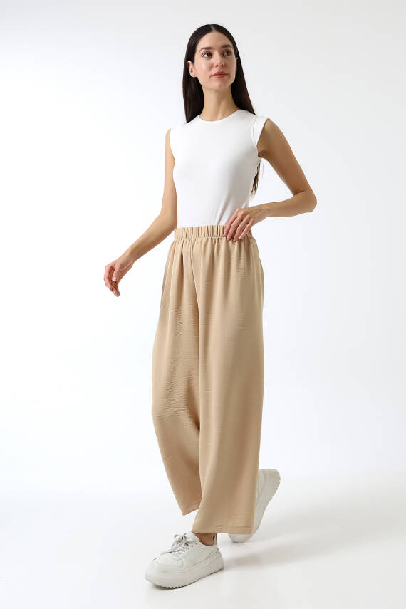 Beli Elastik Geniş Paça Pantolon - 25